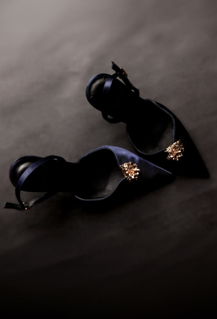 Cabriole Sling- Midnight Satin