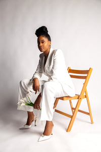 Cabriole Sling- Blanc Satin