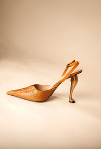 Cabriole Sling- Embossed Leather Saddle
